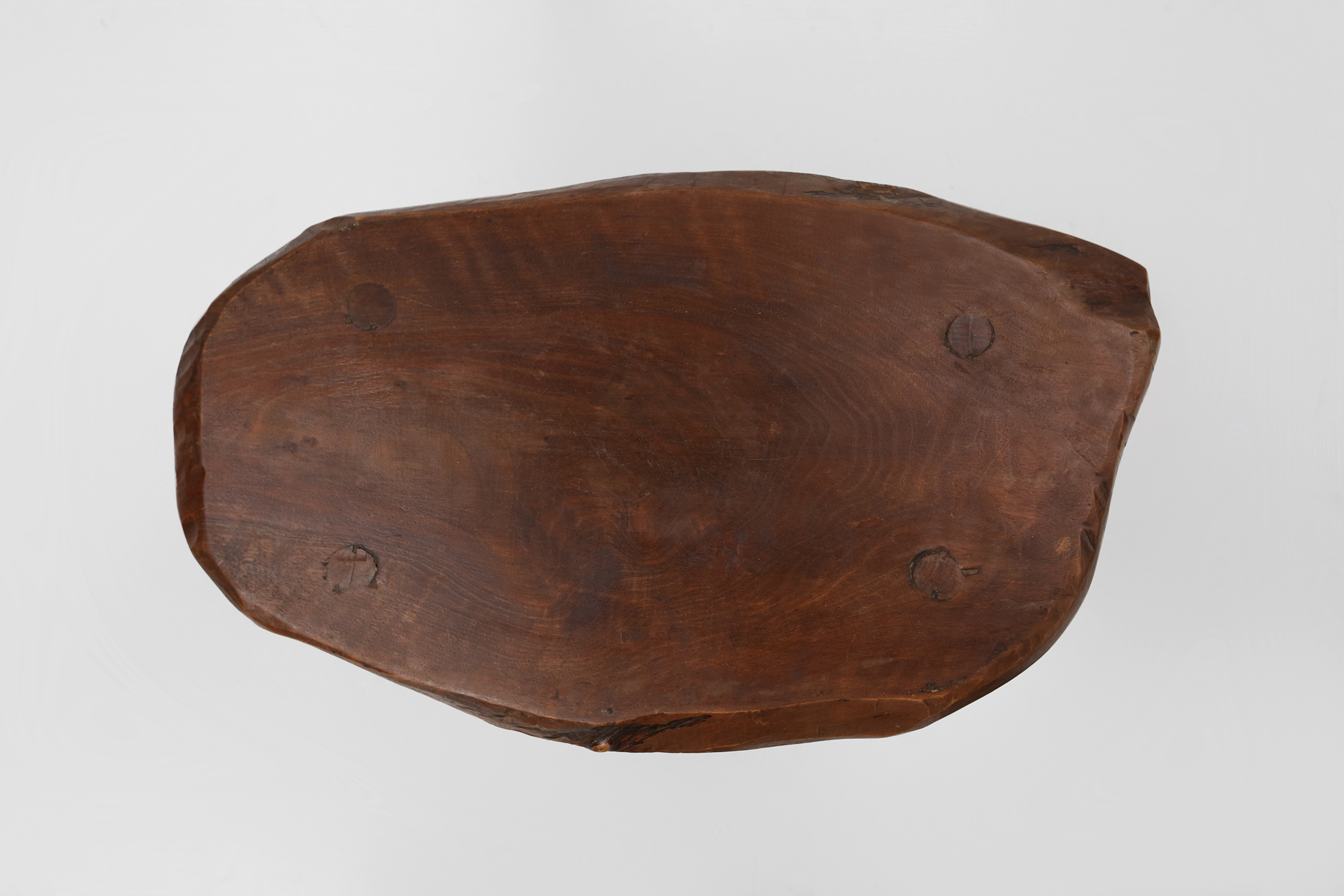 Mid-century Wabi Sabi stool or side table in oak, France ca. 1850thumbnail